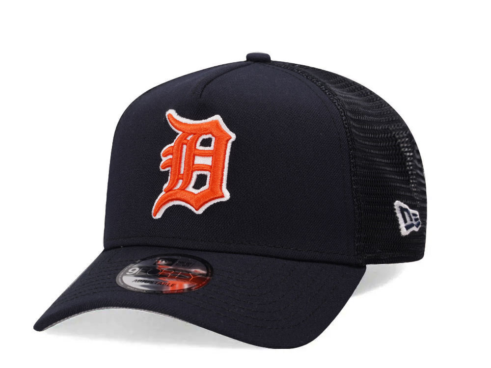 New Era Detroit Tigers Navy Trucker A Frame 9Forty Snapback Gorra