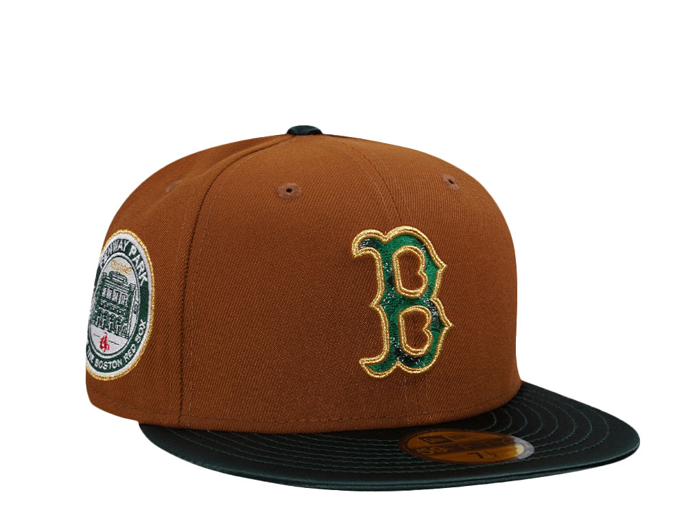 New Era Boston Red Sox Fenway Park Bourbon Satin Brim Edition 59Fifty Fitted Gorra