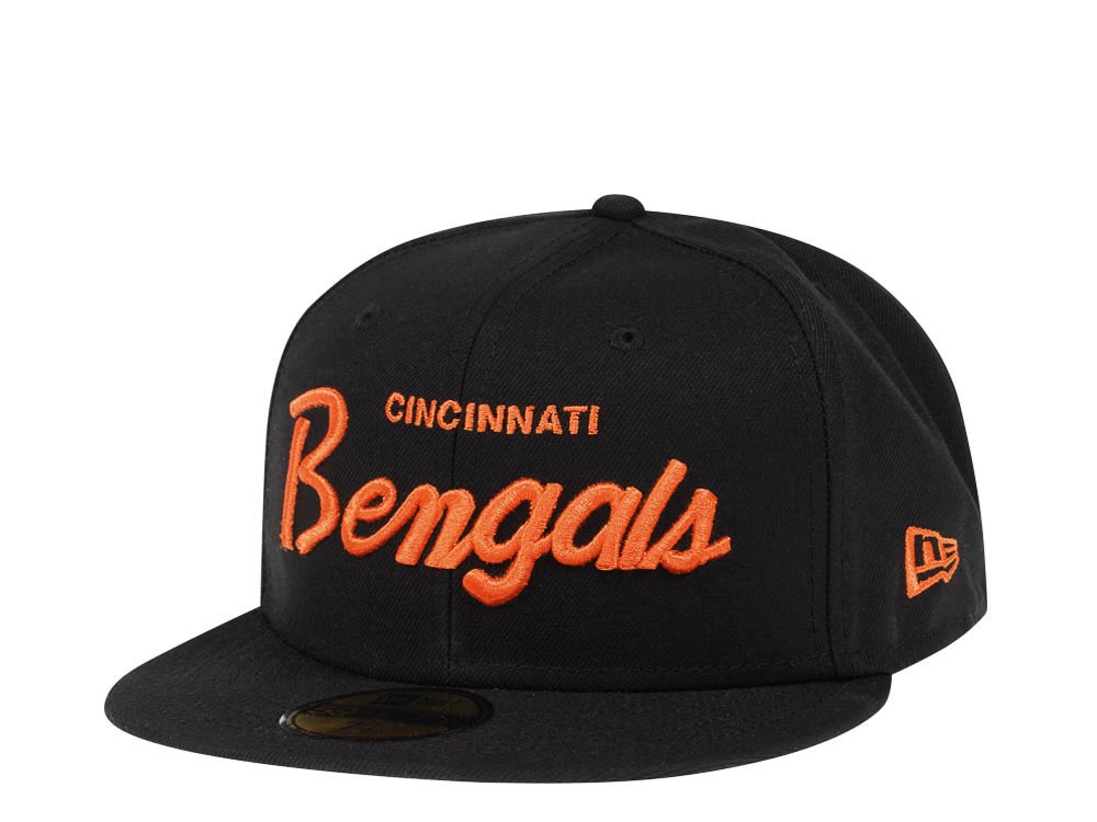 New Era Cincinnati Bengals Black Script Edition 59Fifty Fitted Gorra