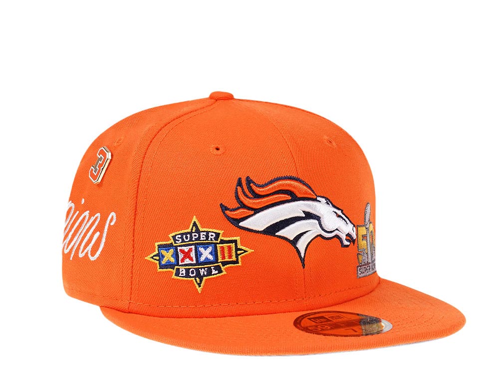 New Era Denver Broncos Historicchamps Orange 59Fifty Fitted Gorra