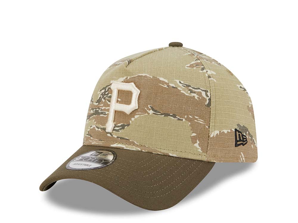 New Era Pittsburgh Pirates Tiger Camo Two Tone 9Forty A Frame Snapback Gorra