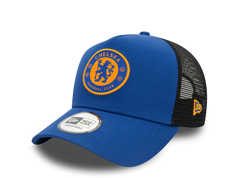 New Era FC Chelsea Royal A Frame Trucker Snapback Gorra