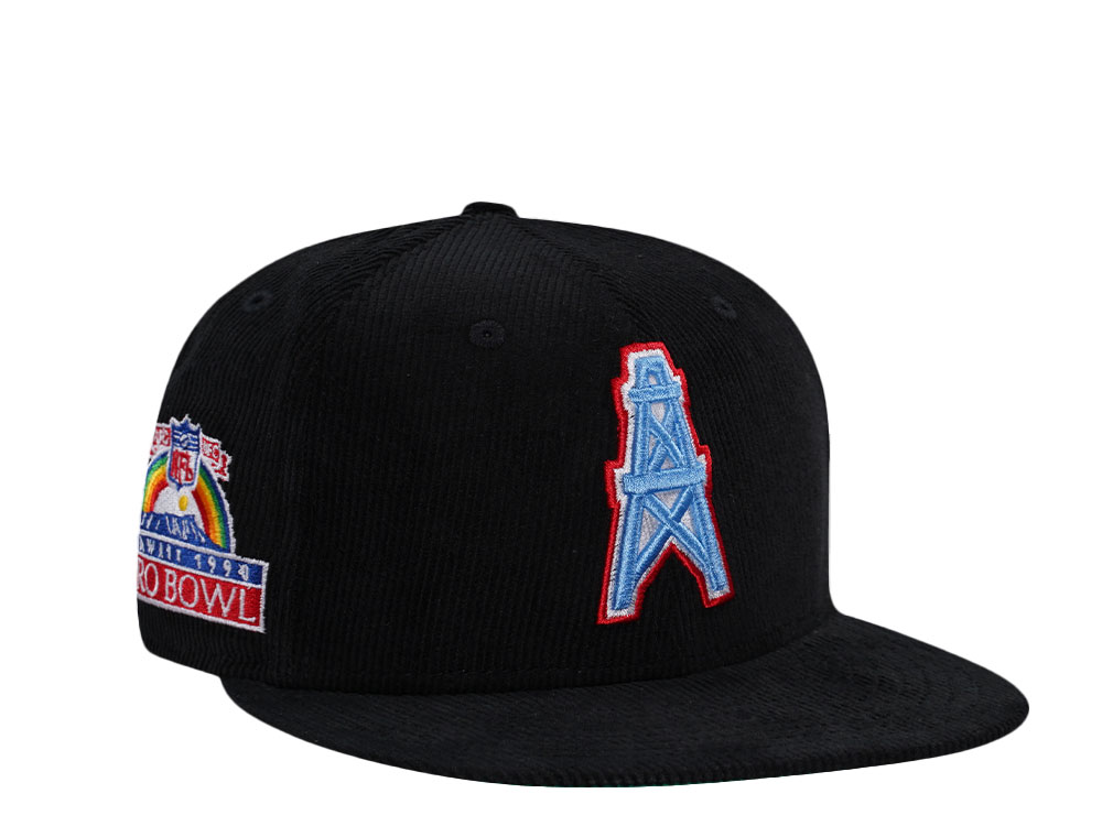 New Era Houston Oilers Pro Bowl 1990 Black Corduroy Edition 59Fifty Fitted Gorra