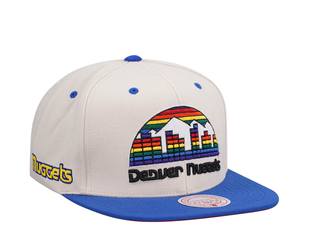 Mitchell & Ness Denver Nuggets Sail Off White Two Tone Snapback Gorra