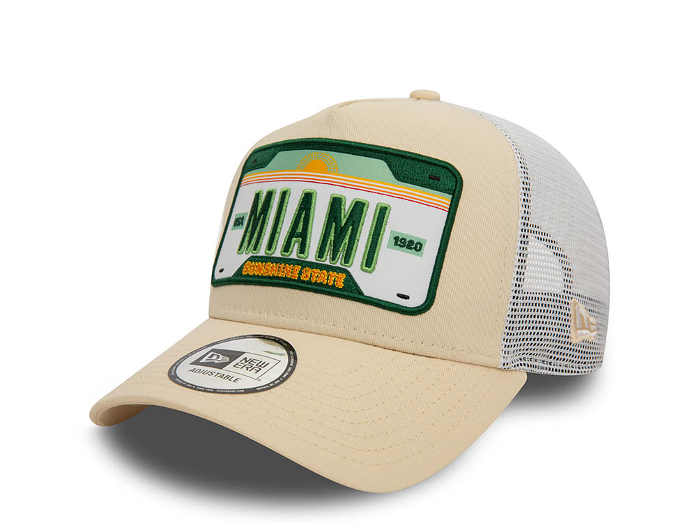 New Era Miami Sunshine State Trucker A Frame Snapback Gorra