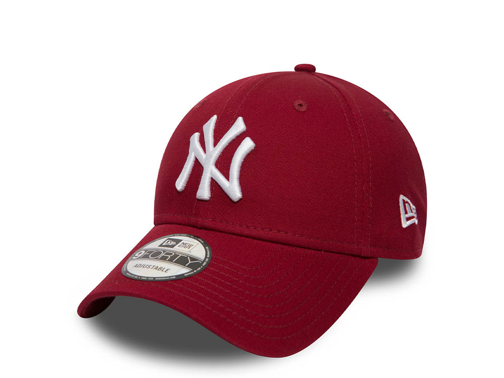 New Era League Essential New York Yankees Maroon 9Forty Strapback Gorra