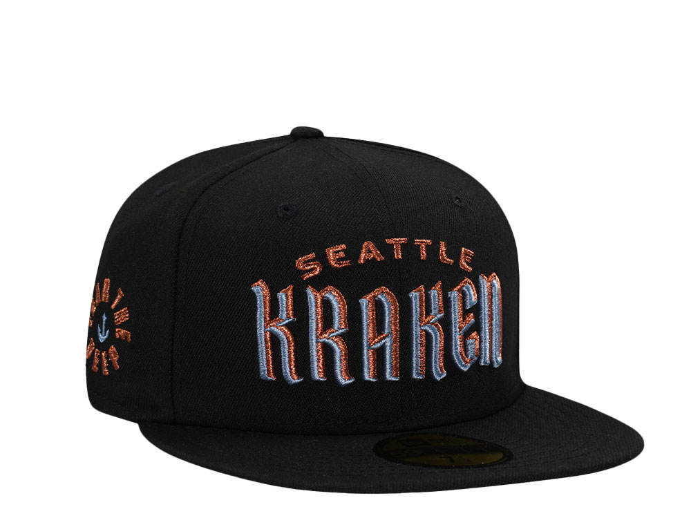 New Era Seattle Kraken Fear the Deep Metallic Prime Edition 59Fifty Fitted Gorra