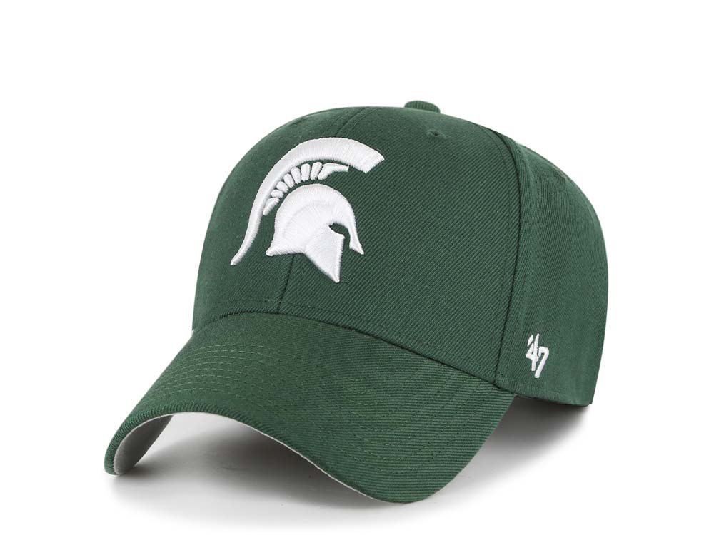 47Brand Michigan State Spartans Dark Green Wool MVP Strapback Gorra