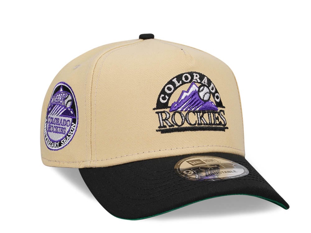 New Era Colorado Rockies 10th Anniversary Two Tone Throwback Edition 9Forty A Frame Snapback Gorra