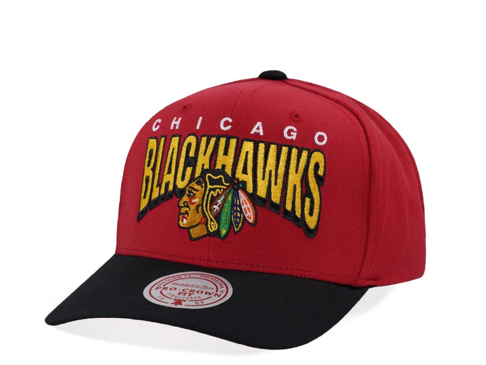 Mitchell & Ness Chicago Blackhawks Pro Crown Fit Red Snapback Gorra