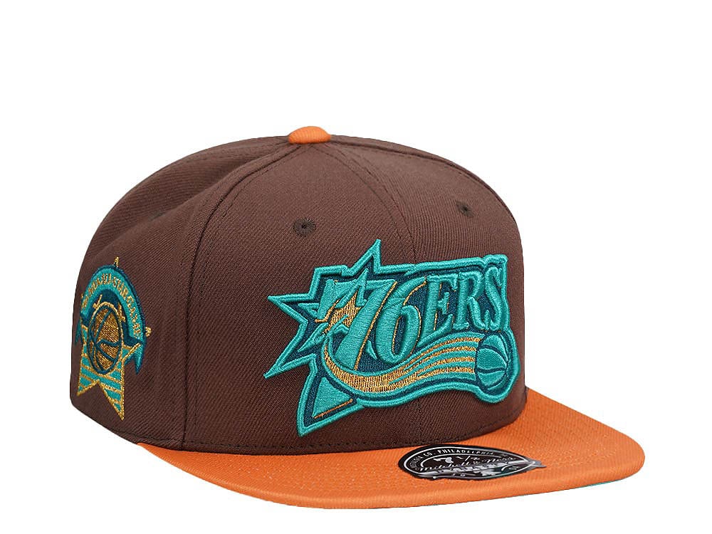 Mitchell & Ness Philadelphia 76ers All Star Game Copper Top Hardwood Classic Dynasty Fitted Gorra