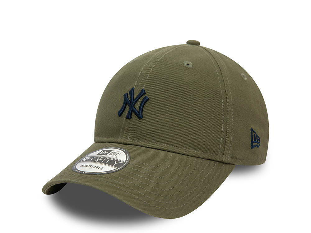 New Era New York Yankees Washed Olive 9Forty Strapback Gorra