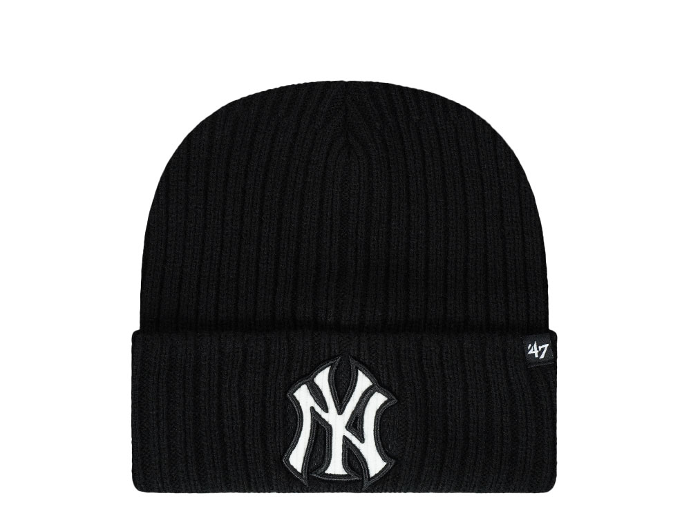 47Brand New York Yankees Black Thick Cord Logo Gorra