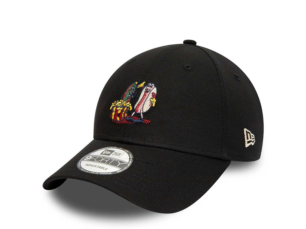 New Era Half Time Black 9Forty Strapback Gorra