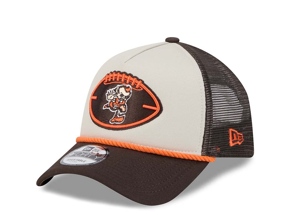 New Era Cleveland Browns Sideline 2024 9Forty A Frame Trucker Snapback Gorra