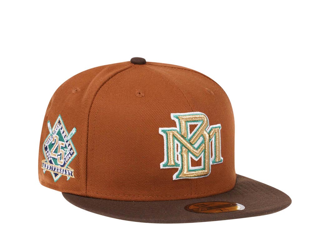 New Era Milwaukee Brewers 25th Anniversary Bourbon and Suede Edition 59Fifty Fitted Gorra