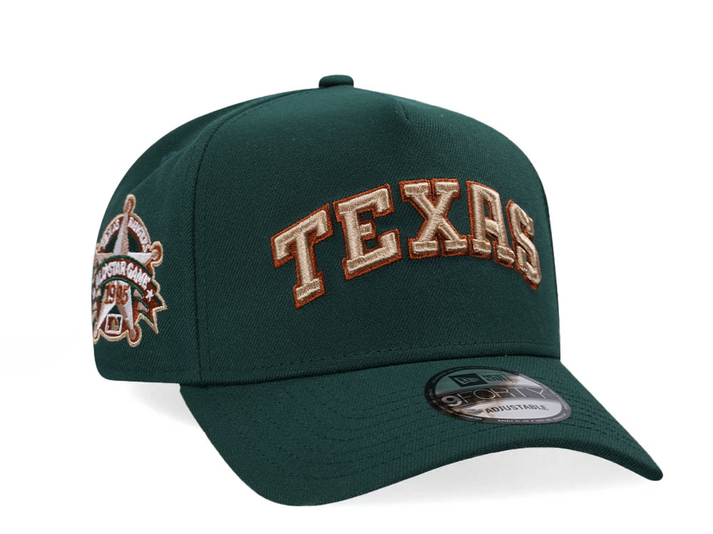 New Era Texas Rangers All Star Game 1995 Dark Green Copper Edition A Frame Snapback Gorra