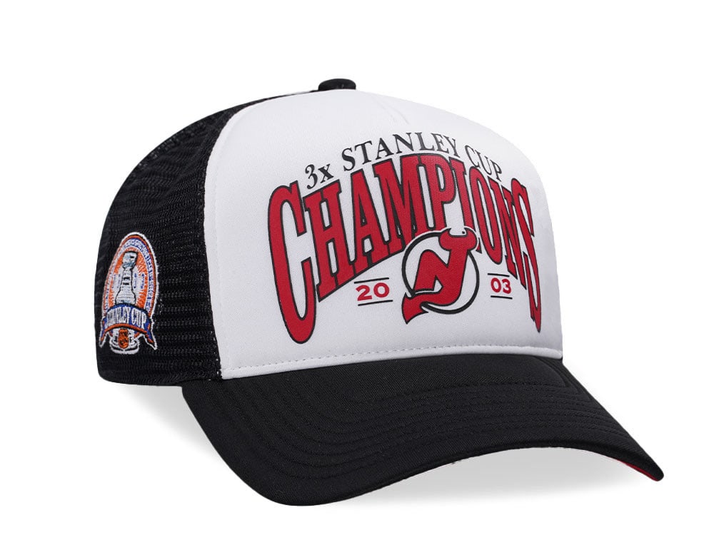 47Brand New Jersey Devils Vintage 2003 Stanley Cup Black Foam Champ Offside Trucker Snapback Gorra