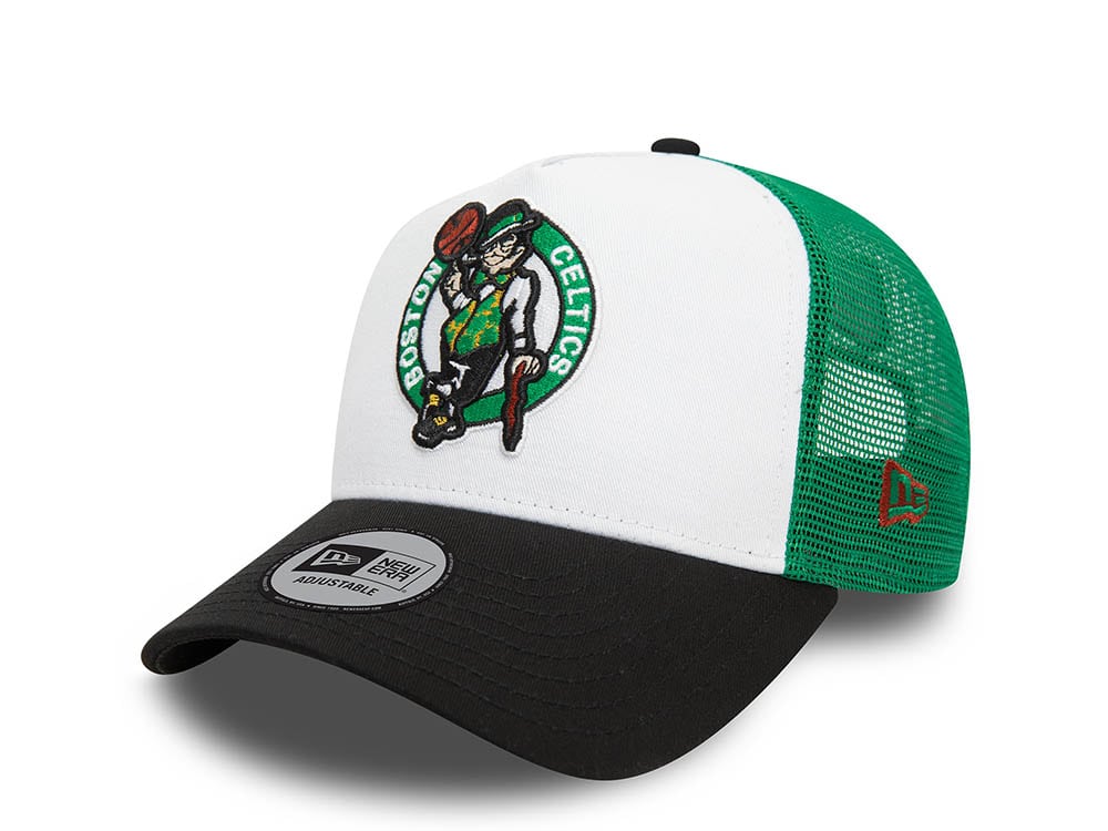 New Era Boston Celtics White 9Forty Trucker A Frame Snapback Gorra