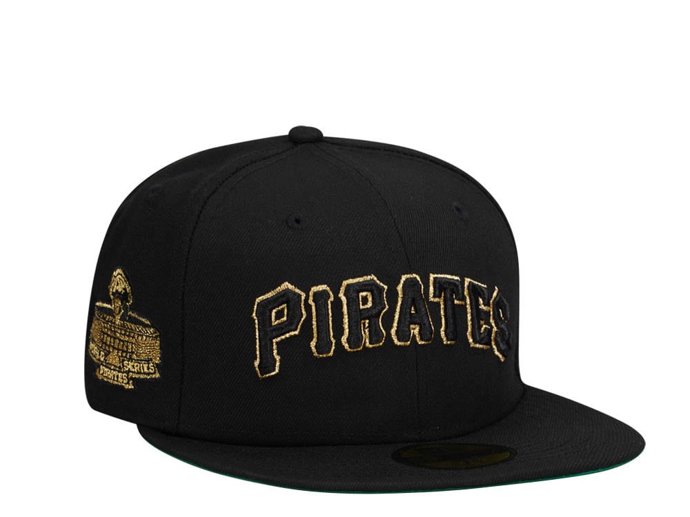 New Era Pittsburgh Pirates World Series 1971 Black Gold Throwback Edition 59Fifty Fitted Gorra