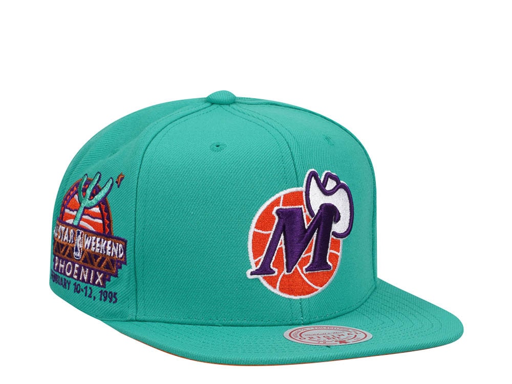 Mitchell & Ness Dallas Mavericks Desert Green Hardwood Classic All Star Weekend Snapback Cap