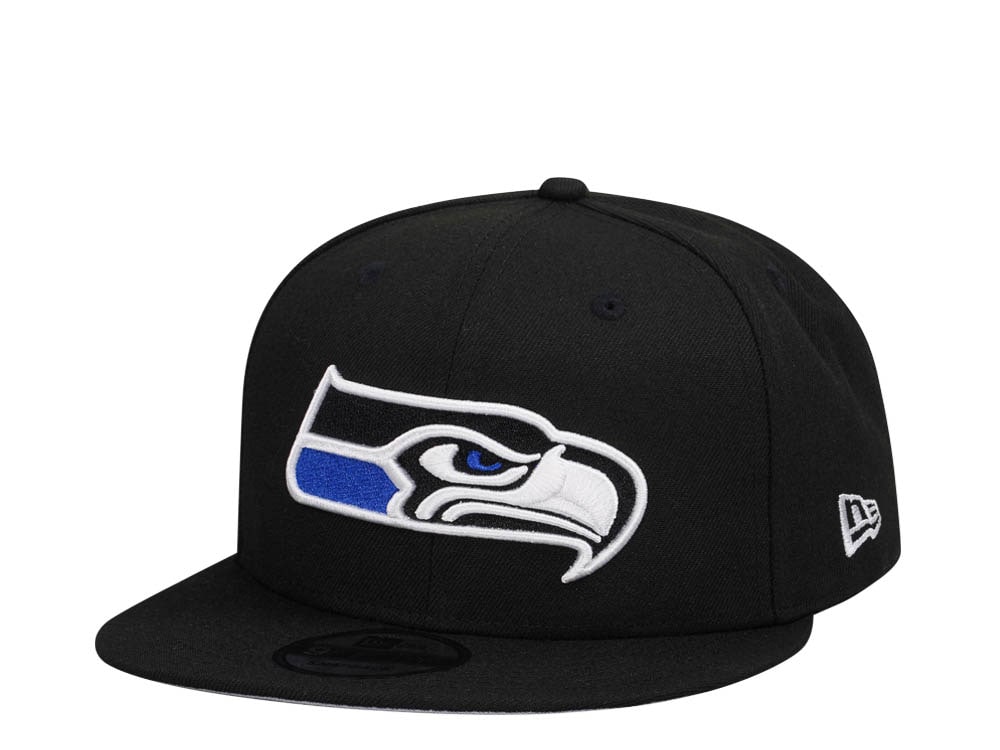 New Era Seattle Seahawks Black Blue Detail Edition 9Fifty Snapback Gorra