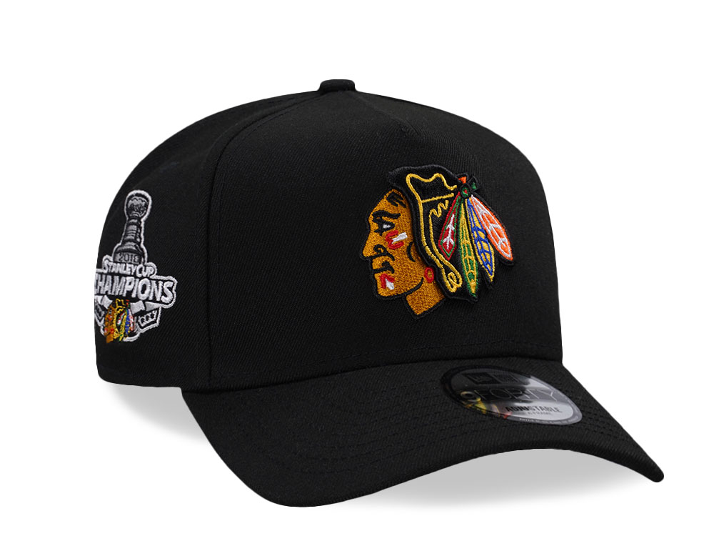 New Era Chicago Blackhawks Stanley Cup Champions 2010 Black Edition 9Forty A Frame Snapback Gorra