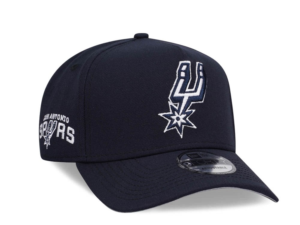 New Era San Antonio Spurs Navy Classic Edition 9Forty A Frame Snapback Gorra