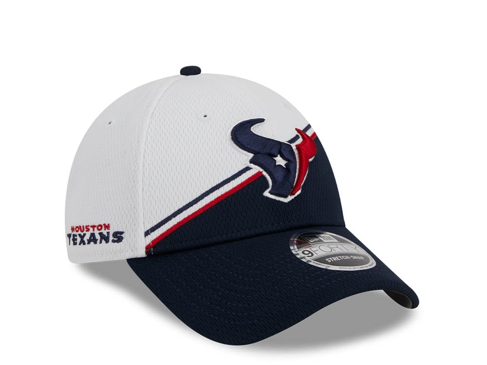 New Era Houston Texans NFL Sideline 2023 Navy White  9Forty Snapback Gorra