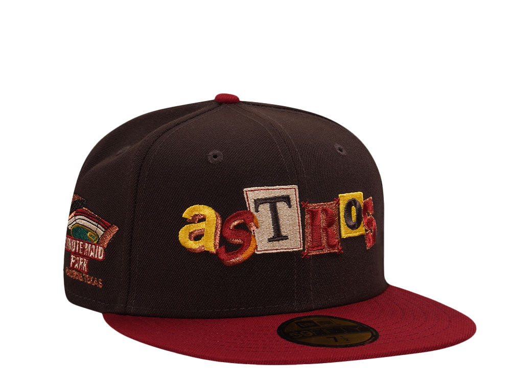 New Era Houston Astros Ransom Note Minute Maid Park Brick Red Two Tone Edition 59Fifty Fitted Gorra