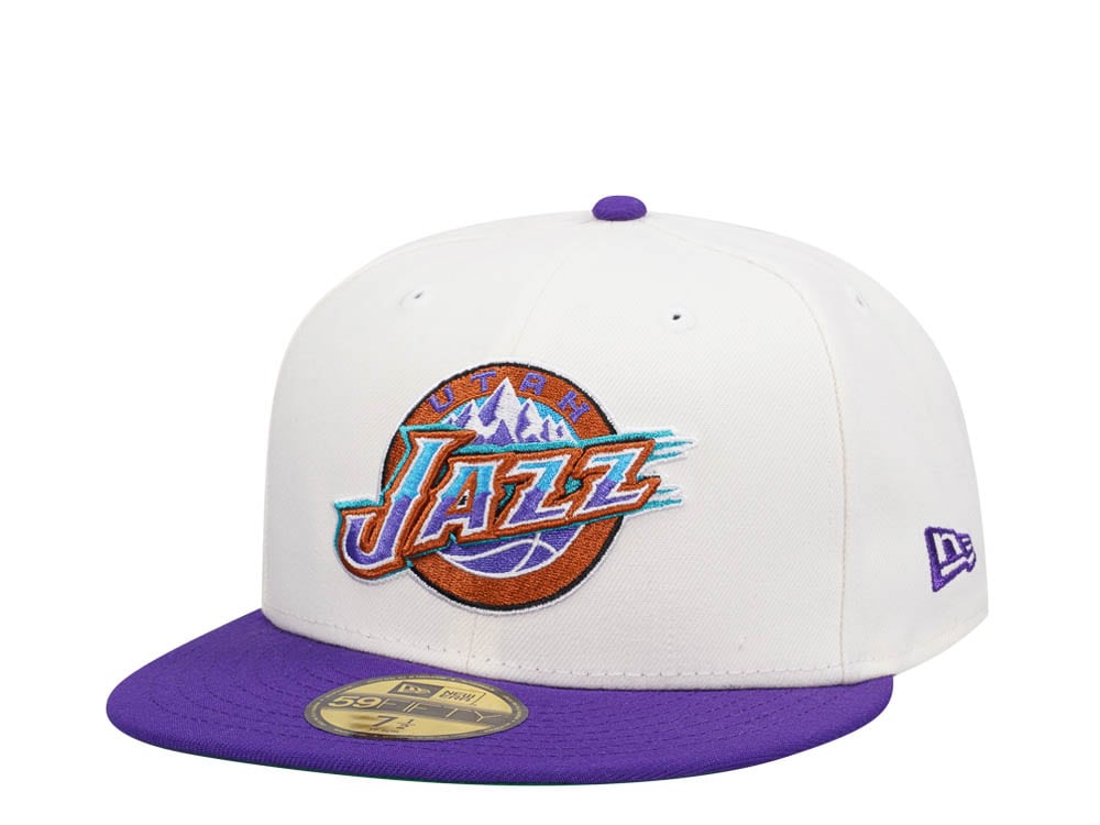 New Era Utah Jazz Chrome Purple Two Tone Edition 59Fifty Fitted Gorra