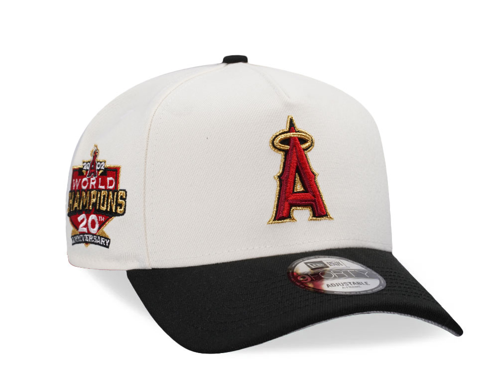 New Era Anaheim Angels 20th Anniversary Chrome Gold Two Tone 9Forty A Frame Snapback Gorra