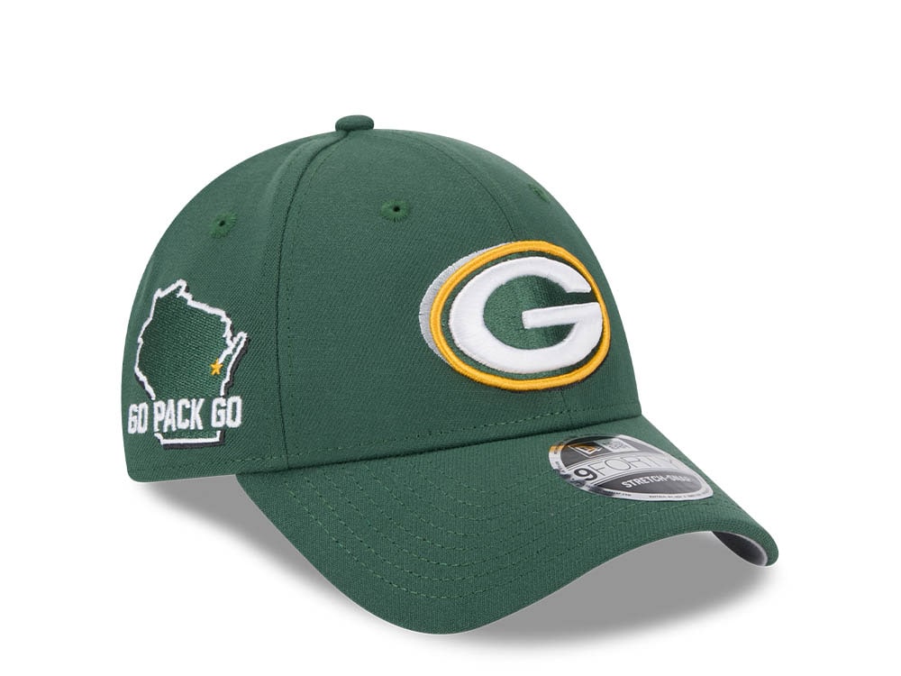 New Era Green Bay Packers NFL24 Draft 9Forty Stretch Snapback Gorra