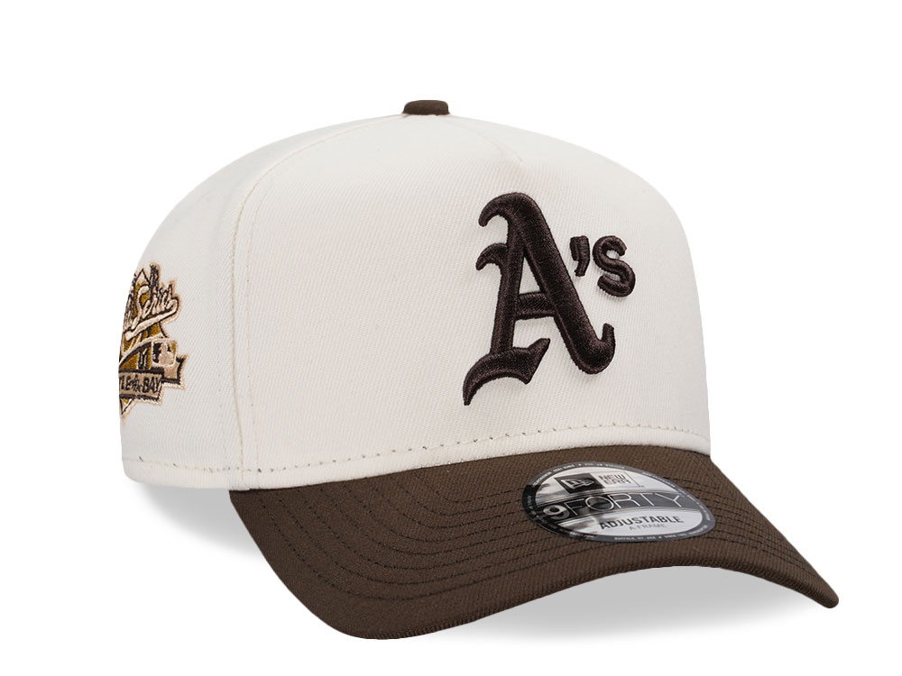 New Era Oakland Athletics World Series 1998 Chrome Two Tone Prime Edition 9Forty A Frame Snapback Gorra