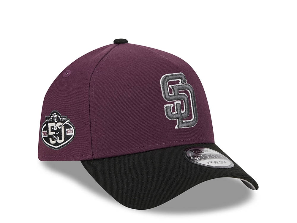 New Era San DIego Padres 50th Anniversary Two Tone Plum 9Forty A Frame Snapback Gorra