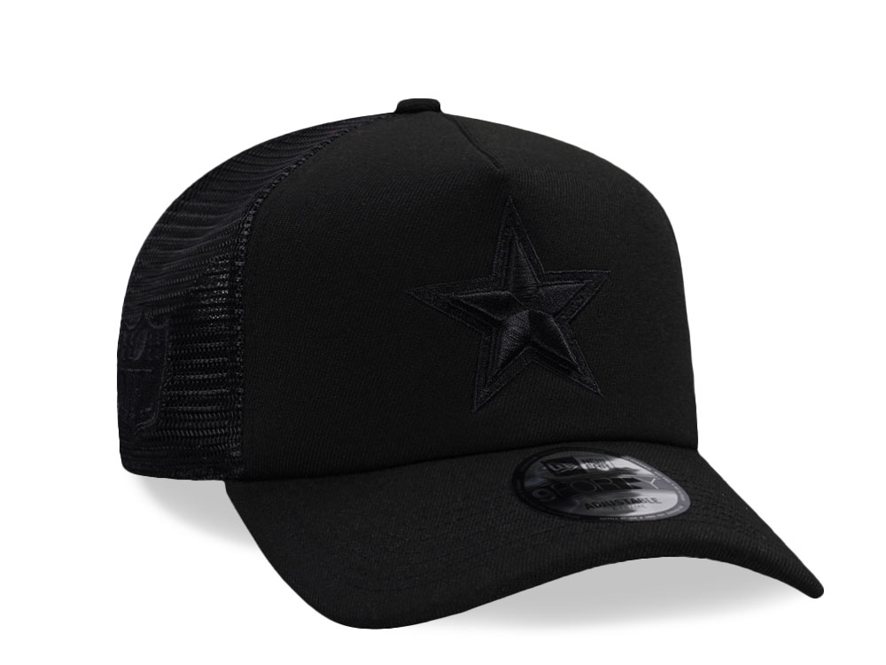 New Era Dallas Cowboys Black Foam Trucker 9Forty A Frame Snapback Gorra