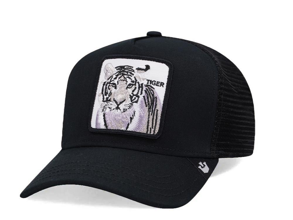 Goorin Bros The White Tiger Black White Trucker Snapback Gorra