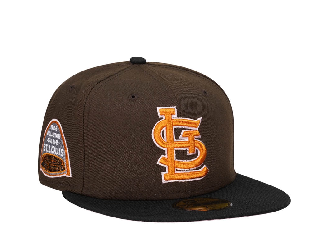 New Era St. Louis Cardinals All Star Game 1966 Chocolate Black Two Tone Edition 59Fifty Fitted Gorra