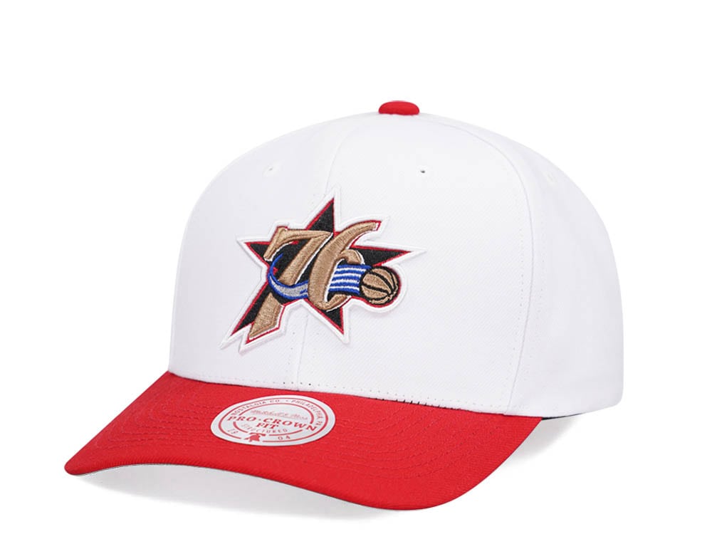 Mitchell & Ness Philadelphia 76ers Team Two Tone 2.0 Pro White Snapback Gorra