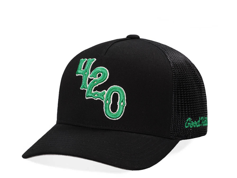 Good Hats 420 Black Trucker Edition Snapback Gorra