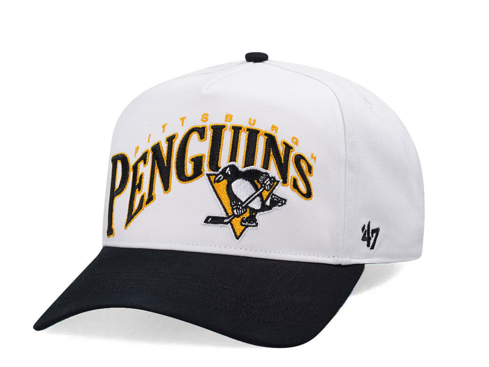 47Brand Pittsburgh Penguins White Wave Hitch Snapback Gorra