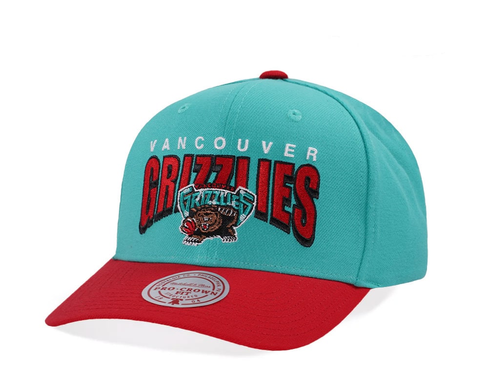 Mitchell & Ness Vancouver Grizzlies Hardwood Classic Pro Crown Fit Teal Snapback Gorra