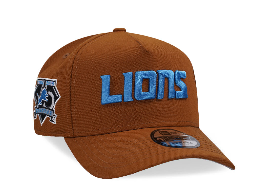 New Era Detroit Lions 75th Anniversary Bourbon Prime Edition 9Forty A Frame Snapback Gorra