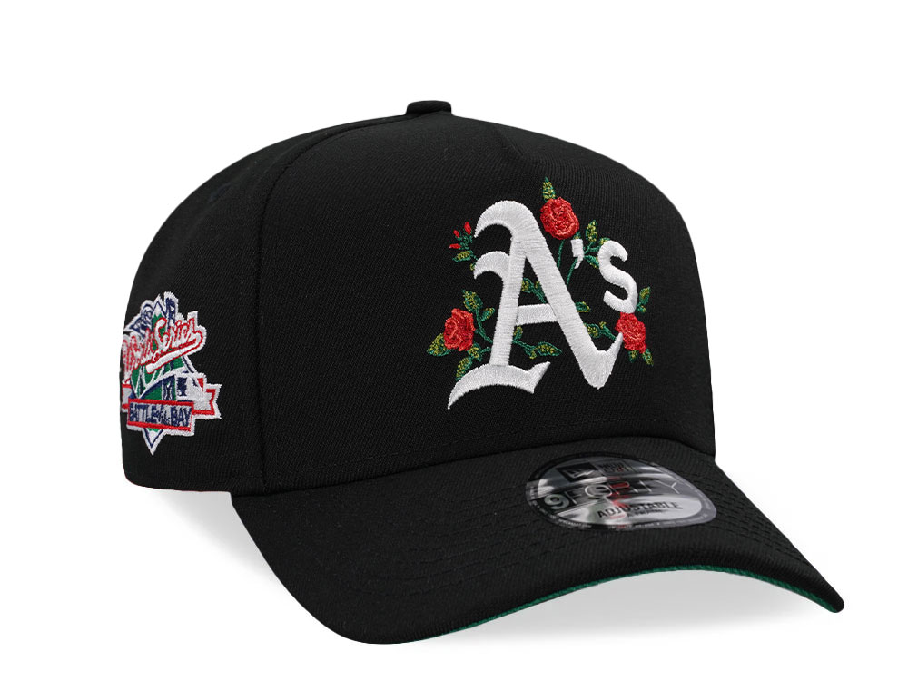 New Era Oakland Athletics World Series 1989 Black Flowers 9Forty A Frame Snapback Gorra