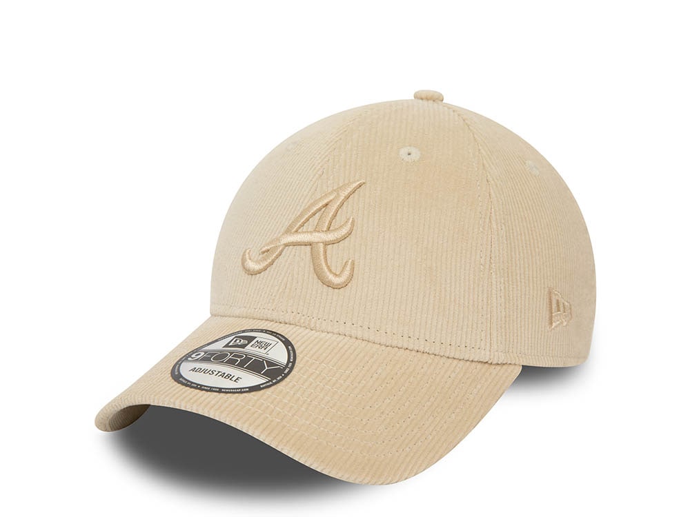 New Era Atlanta Braves Cord Stone 9Forty Strapback  Gorra