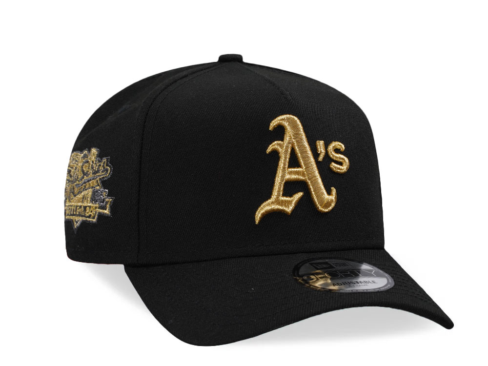 New Era Oakland Athletics World Series 1989 Black Gold 9Forty A Frame Snapback Gorra