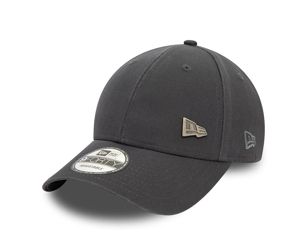 New Era Logo Dark Gray 9Forty Strapback Gorra