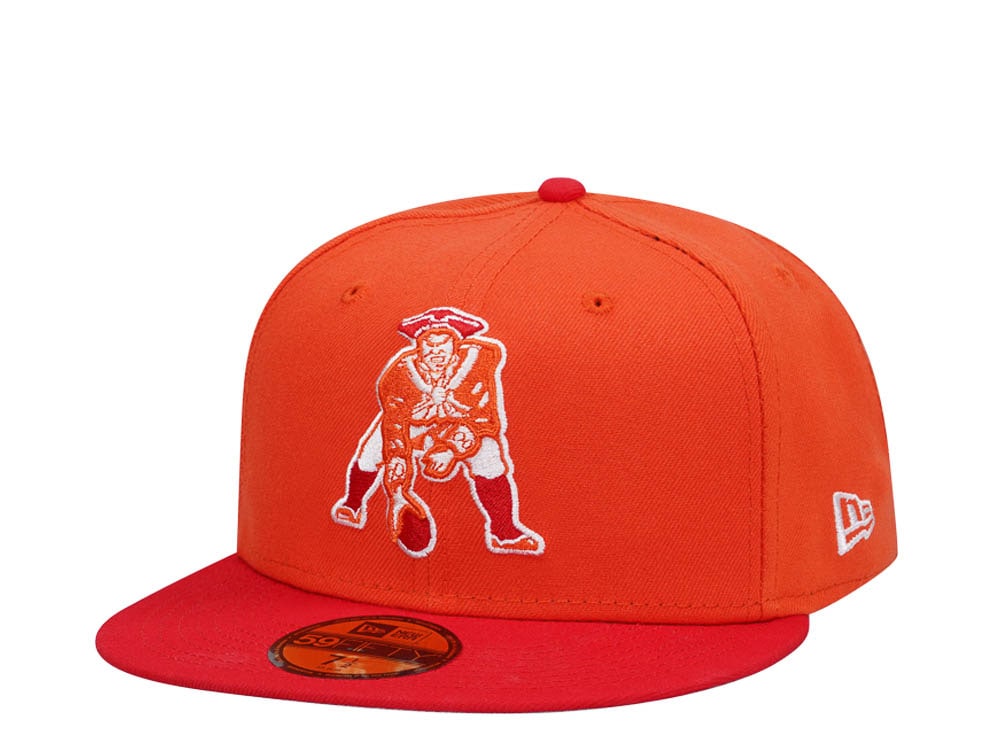 New Era New England Patriots Orange Two Tone Edition 59Fifty Fitted Gorra