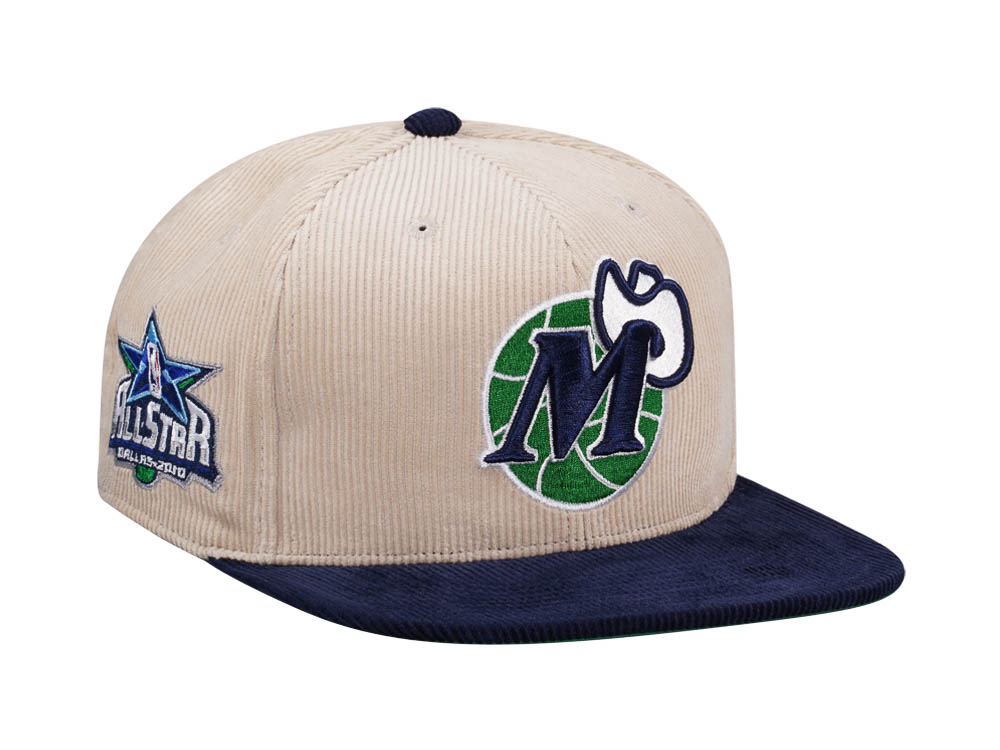 Mitchell & Ness Dallas Mavericks All Star 2010 Two Tone Hardwood Classic Cord Edition Dynasty Fitted Gorra