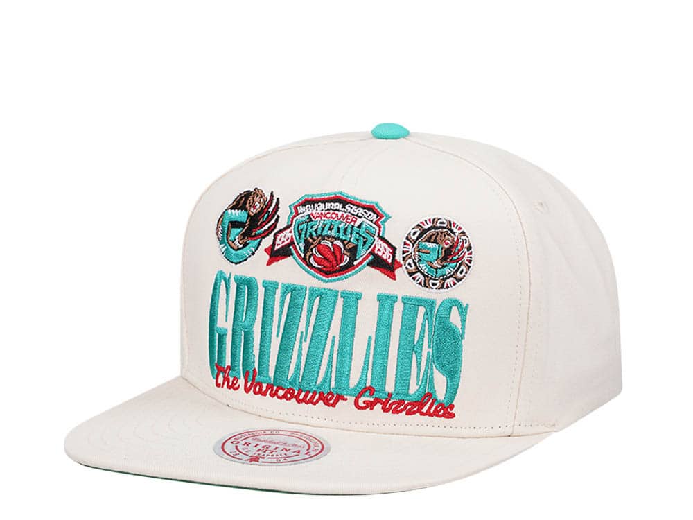 Mitchell & Ness Vancouver Grizzlies Reframe Retro Off White Snapback Gorra